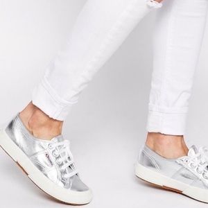 superga metallic slip on